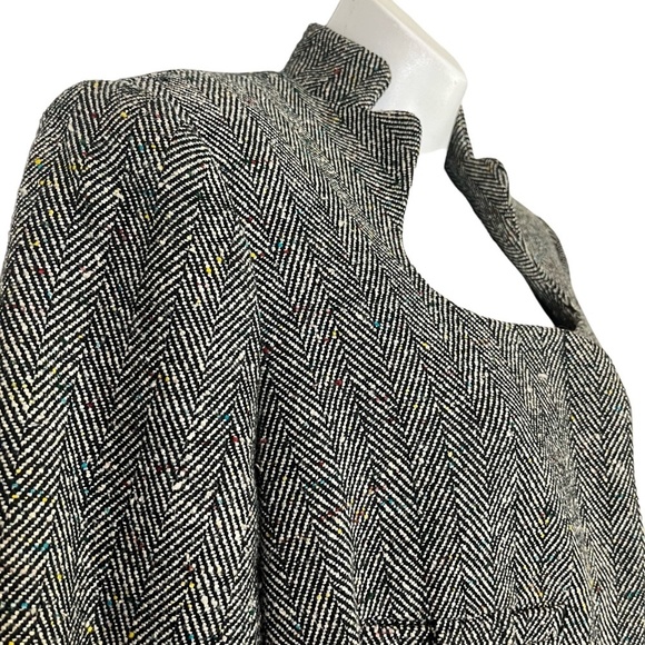 CACHE Herringbone Cotton Blend Black White Colorful Specks Suit Jacket Blazer  6 - Picture 11 of 15